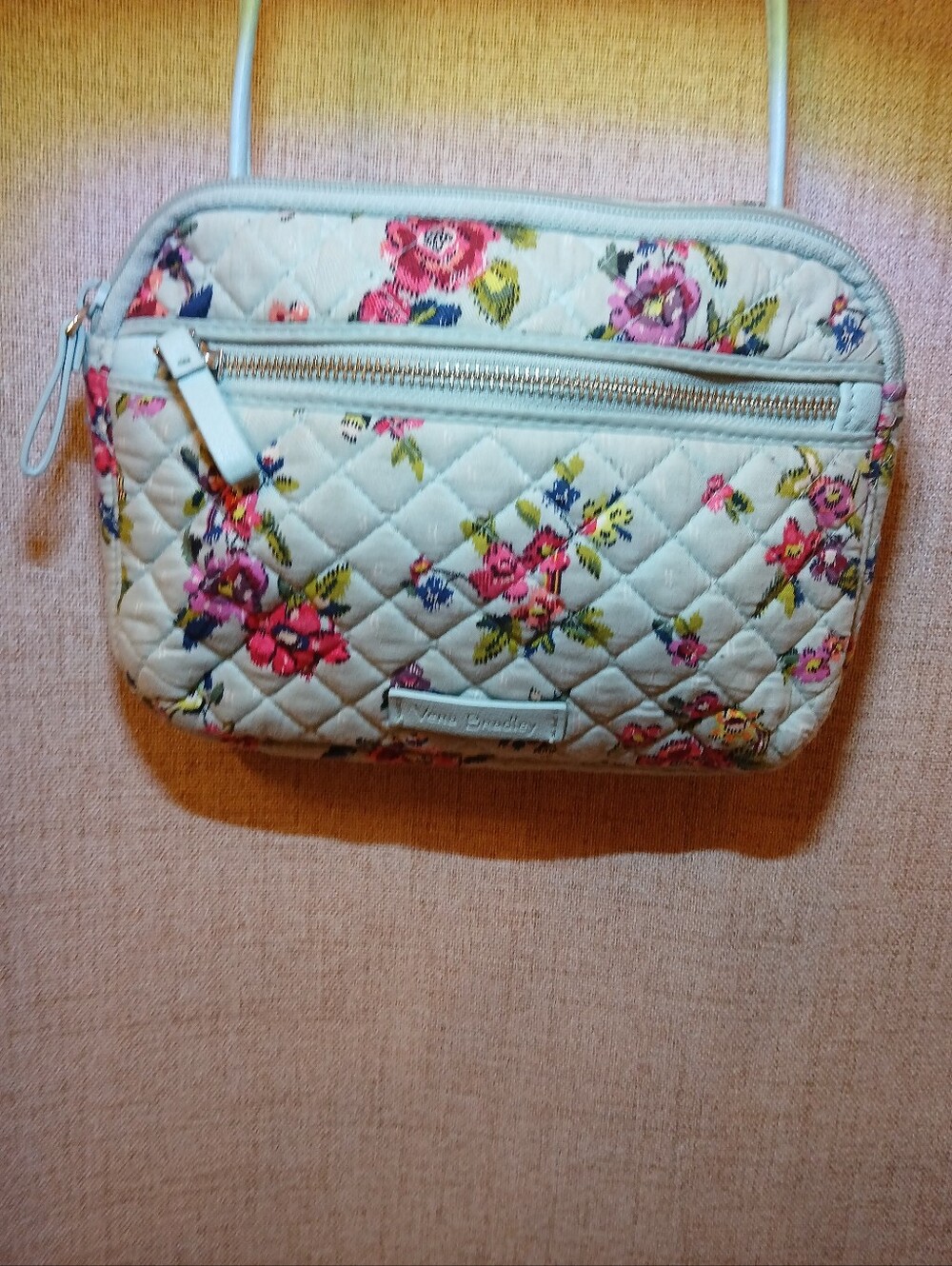 Vera Bradley Light Blue Floral Quilted Crossbody Bag